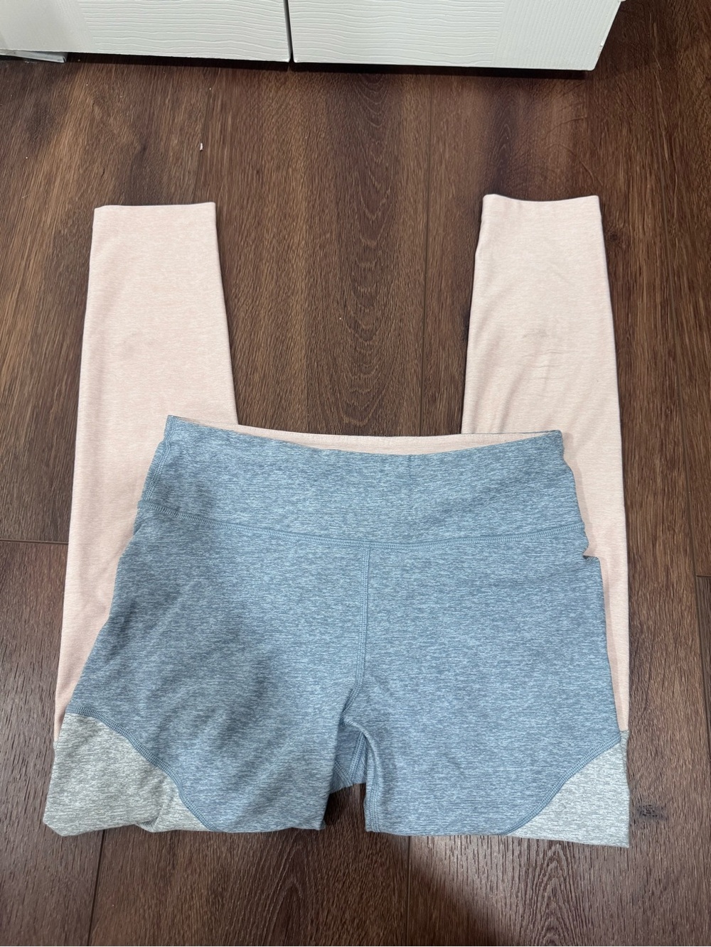 Outdoor Voices Athletic Shorts and Leggings Set - Pink & Gray